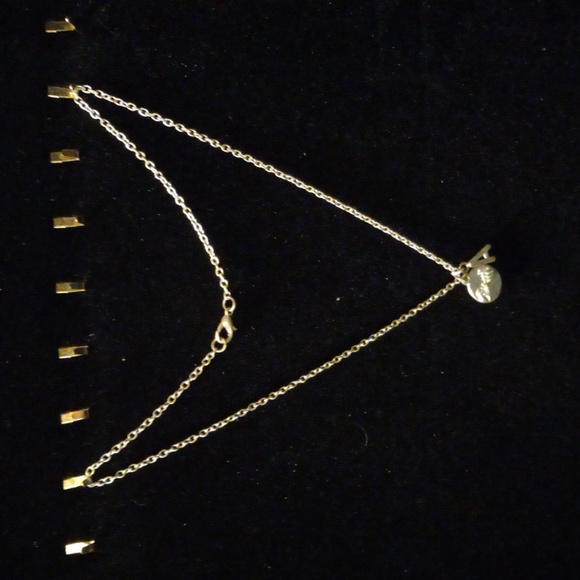 Pinky promise pendant. Also an A charm on a 16 inch gold tone chain - Picture 3 of 3